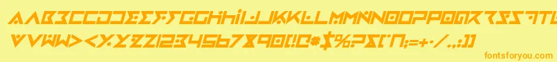 Шрифт ironcobrabi – оранжевые шрифты на жёлтом фоне