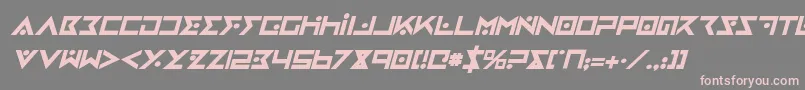 ironcobrabi-fontti – vaaleanpunaiset fontit harmaalla taustalla