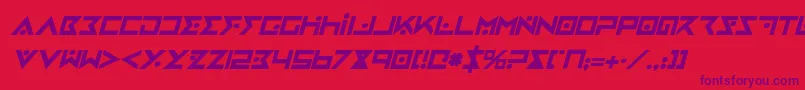 Шрифт ironcobrabi – фиолетовые шрифты на красном фоне