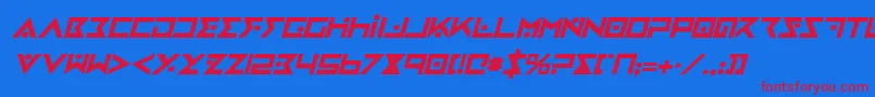 Шрифт ironcobrabi – красные шрифты на синем фоне