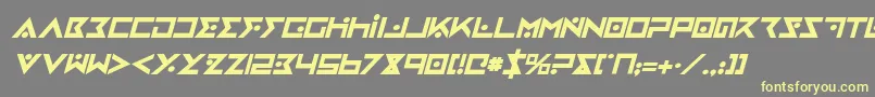 ironcobrabi Font – Yellow Fonts on Gray Background