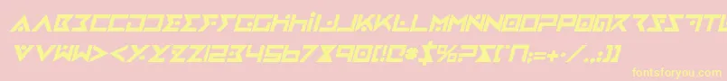 ironcobrabi Font – Yellow Fonts on Pink Background