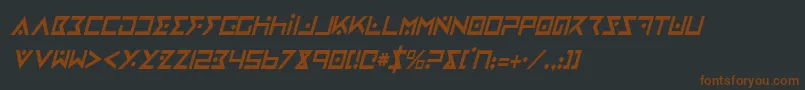 ironcobraci Font – Brown Fonts on Black Background