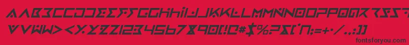 ironcobrai Font – Black Fonts on Red Background