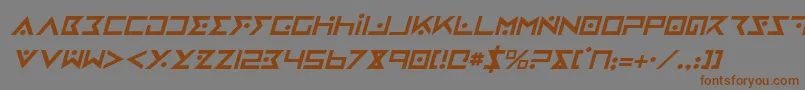 ironcobrai Font – Brown Fonts on Gray Background