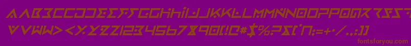 ironcobrai-fontti – ruskeat fontit violetilla taustalla