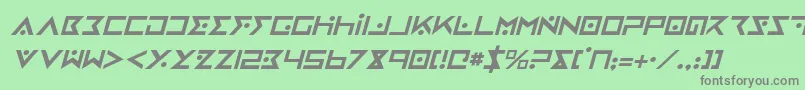 ironcobrai Font – Gray Fonts on Green Background