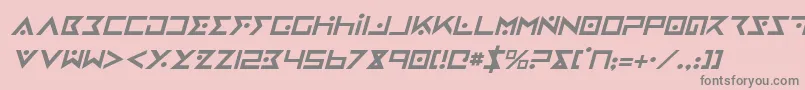 フォントironcobrai – ピンクの背景に灰色の文字