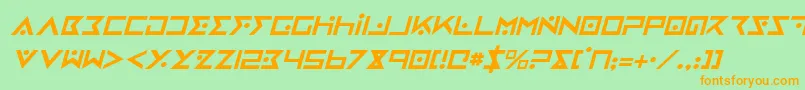 ironcobrai Font – Orange Fonts on Green Background