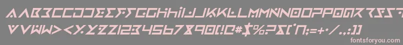 ironcobrai-Schriftart – Rosa Schriften auf grauem Hintergrund