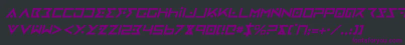ironcobrai Font – Purple Fonts on Black Background