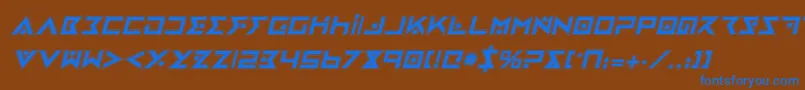ironcobrapi Font – Blue Fonts on Brown Background