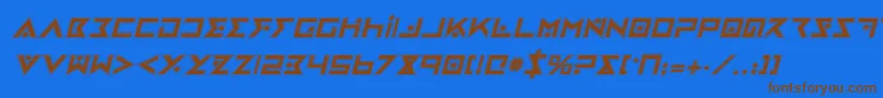 ironcobrapi Font – Brown Fonts on Blue Background