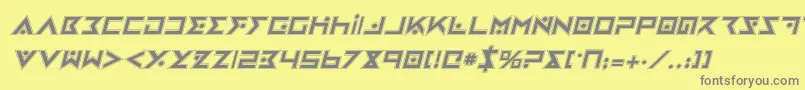ironcobrapi Font – Gray Fonts on Yellow Background