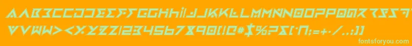 ironcobrapi Font – Green Fonts on Orange Background