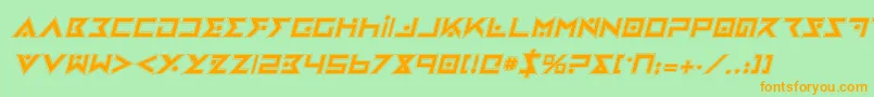 ironcobrapi Font – Orange Fonts on Green Background