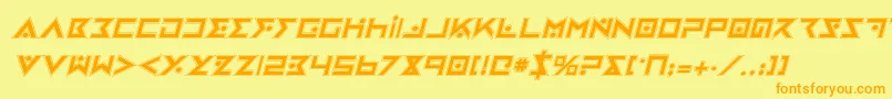 ironcobrapi Font – Orange Fonts on Yellow Background