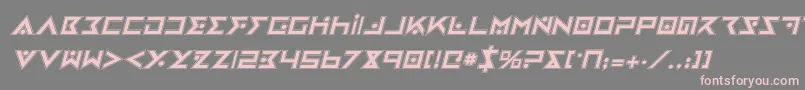 ironcobrapi Font – Pink Fonts on Gray Background