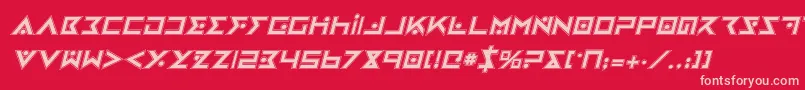 フォントironcobrapi – 赤い背景にピンクのフォント