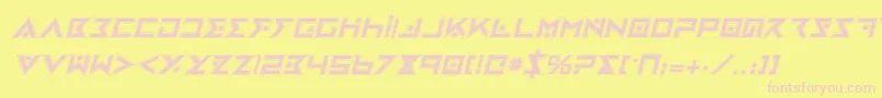 ironcobrapi Font – Pink Fonts on Yellow Background