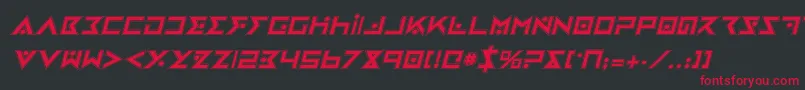 ironcobrapi Font – Red Fonts on Black Background