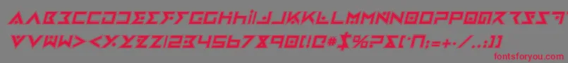 ironcobrapi Font – Red Fonts on Gray Background