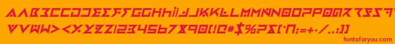 ironcobrapi Font – Red Fonts on Orange Background