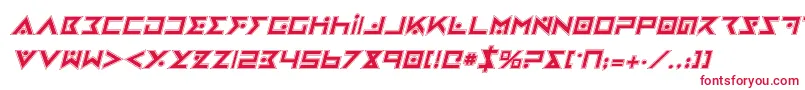 ironcobrapi Font – Red Fonts on White Background