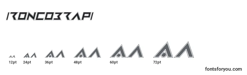Размеры шрифта Ironcobrapi (130527)