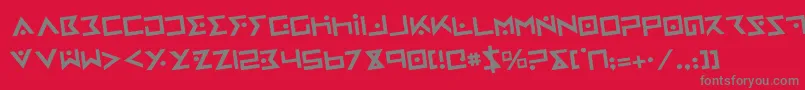 Czcionka ironcobrar – szare czcionki na czerwonym tle