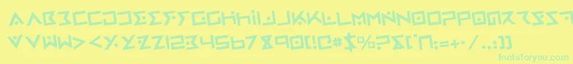 ironcobrar Font – Green Fonts on Yellow Background