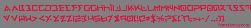 フォントironcobrar – 赤い文字の灰色の背景
