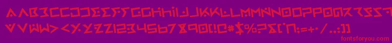 ironcobrar Font – Red Fonts on Purple Background