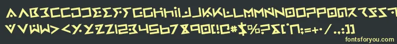 ironcobrar Font – Yellow Fonts on Black Background
