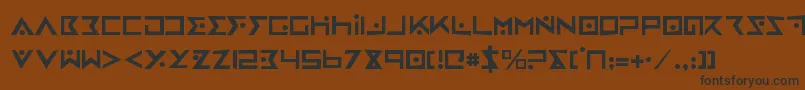ironcobrarh-fontti – mustat fontit ruskealla taustalla