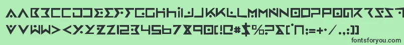 ironcobrarh Font – Black Fonts on Green Background