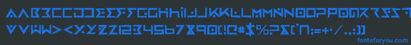 ironcobrarh Font – Blue Fonts on Black Background
