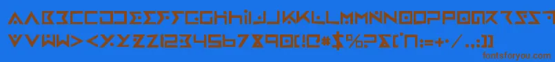 ironcobrarh Font – Brown Fonts on Blue Background