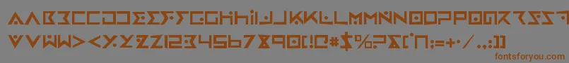 ironcobrarh Font – Brown Fonts on Gray Background