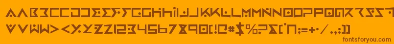 Шрифт ironcobrarh – коричневые шрифты на оранжевом фоне