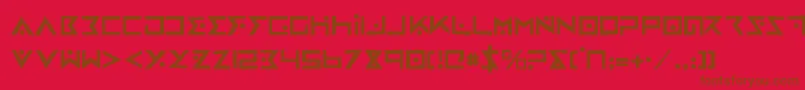 Czcionka ironcobrarh – brązowe czcionki na czerwonym tle