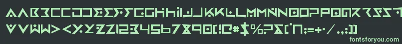 ironcobrarh Font – Green Fonts on Black Background