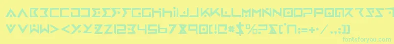 ironcobrarh Font – Green Fonts on Yellow Background