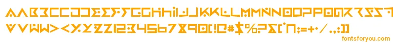 ironcobrarh-Schriftart – Orangefarbene Schriften auf weißem Hintergrund
