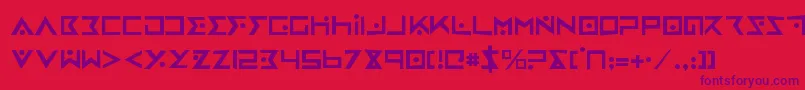 Шрифт ironcobrarh – фиолетовые шрифты на красном фоне