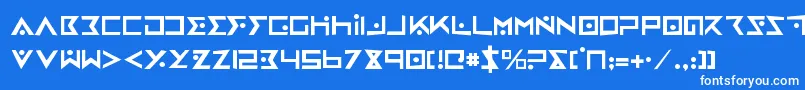 ironcobrarh Font – White Fonts on Blue Background
