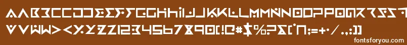 ironcobrarh-fontti – valkoiset fontit ruskealla taustalla