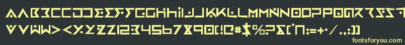 ironcobrarh Font – Yellow Fonts on Black Background