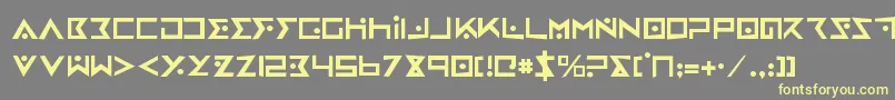 ironcobrarh-fontti – keltaiset fontit harmaalla taustalla
