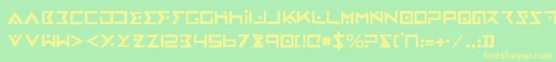 ironcobrarh-fontti – keltaiset fontit vihreällä taustalla